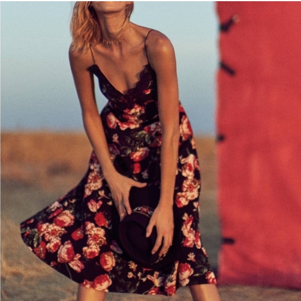 NWT Anthropology Foxiedox Floral Lace Dress Size XS - Picture 2 of 10